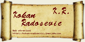 Kokan Radošević vizit kartica